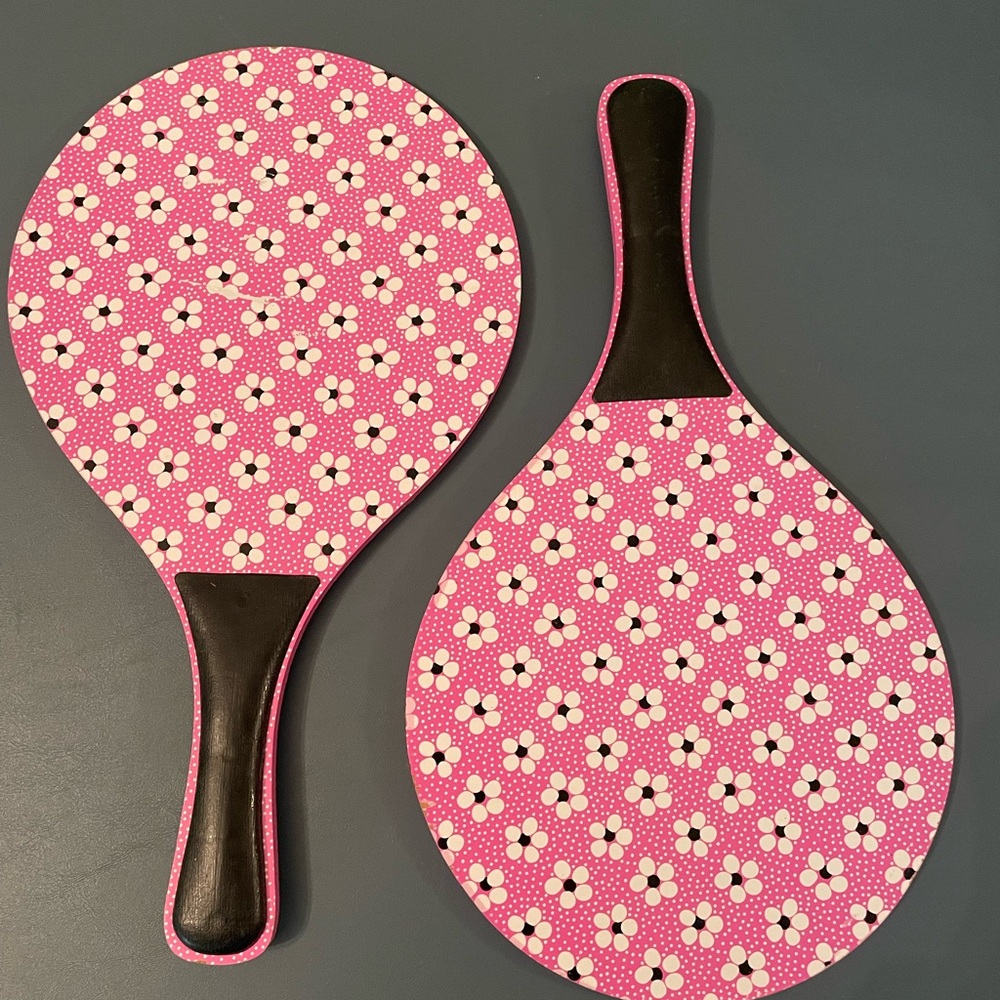 Pink Floral Patterned Paddle Set - Picture 3 of 5